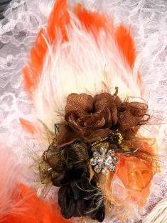 FB56 Fall Harvest Floral Rhinestone Feather