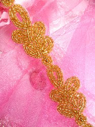 FS573 Gold Beaded Loop Cluster Trim 1.25"