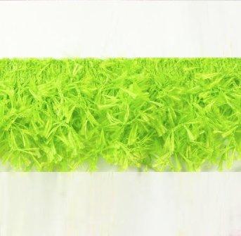 RM2585G  REMNANT 30" Lime Green Hairy Gimp Fringe Sewing Trim