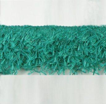 E2585 Teal Hairy Gimp Fringe Sewing Trim