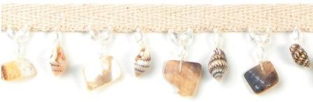 E2655  Seashell Beaded Fringe Trim 0.75"