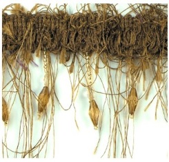E2664  Camel Beaded Eyelash Gimp Fringe Trim
