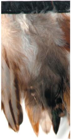 E3769 Brown Mix Marabou Feather Sewing Trim 5"
