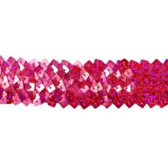 E4568  Fuchsia Stretch Starlight Sequin Trim