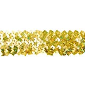 E4568  Gold Stretch Starlight Sequin Trim
