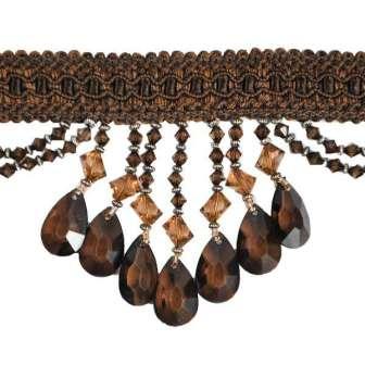 E6111 Dark Brown Isabella Drapery Teardrop Trim 5"