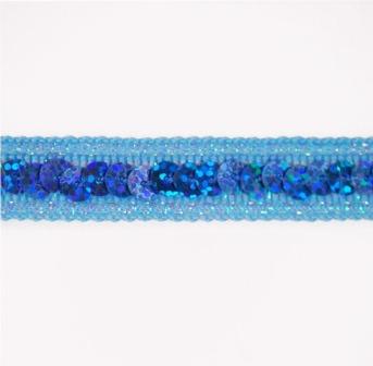 E6172  Holographic Ice Blue Sequin Sewing Trim