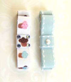 KK1D Set of ( 2 ) Kutsie Klips Hair Bow Hair Clips