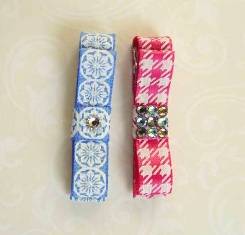 KK1E Set of ( 2 ) Kutsie Klips Hair Bow Hair Clips