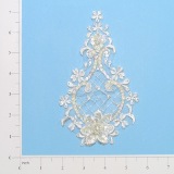Ivory Venise Lace 6.5" Sequin Applique  E2709
