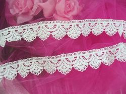 C43  White Venise Lace Victorian Sewing Trim 1.25"