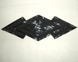 Gunmetal Arrow 9.25" Beaded Applique  K8396