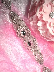 TS64 Robin Silver Beaded Crystal Rhinestone Trim