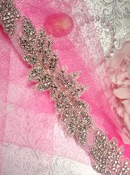 TS65 Reva Silver Beaded Crystal Rhinestone Trim