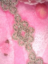 TS67 Renee Silver Beaded Crystal Rhinestone Trim