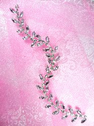 ACT/XR115/A  Flexible Vine Applique Crystal Rhinestone 9"