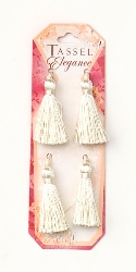 E5970  Set of (4 )   Ivory Mini Tassels 2"