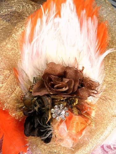 FB56 Fall Harvest Floral Rhinestone Feather