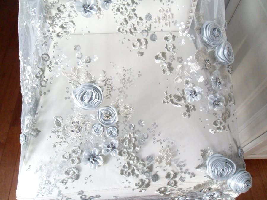 3D bridal applique fabric 