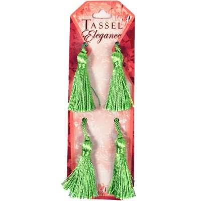 E5970  Set of ( 4 )  Lime Neon Mini Tassels 2