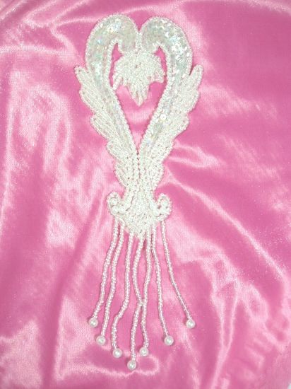 0021C  Crystal AB  Beaded Sequin Applique 7.5