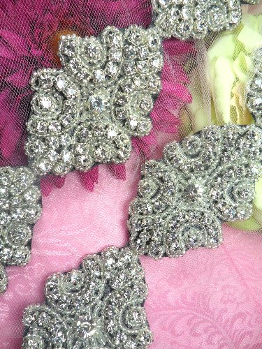 0477 Black Backing Cinderella Genuine Rhinestone Beaded Trim 2