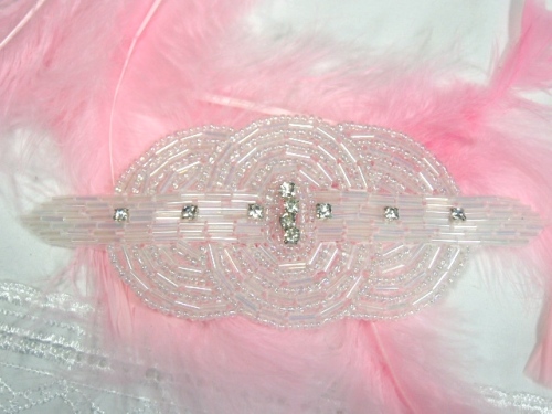 HB9040  Crystal Beaded Rhinestone Hair bow