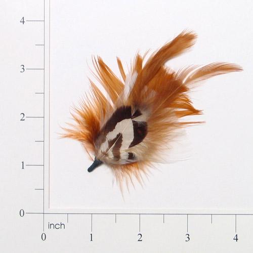 E4154  Lt.  Brown & White Spotted Feather 3.5