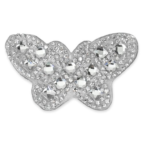 E1326 Crystal Rhinestone Butterfly Applique Clothing or Cake Decor 2.75\