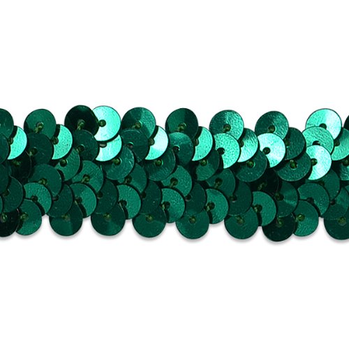 E4412  Teal Sequin Stretch 2 Row Sewing Trim 1\