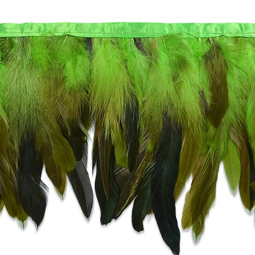 E6983 Green Fionna Feather Fringe Trim 6\