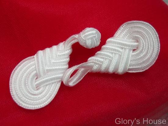 0253  White President Frog Button Closure 4