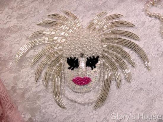 Bad Hair Day 8 Sequin Beaded Applique