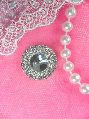 ACT/N48B Circle Crystal Rhinestone Round Applique Embellishment .75