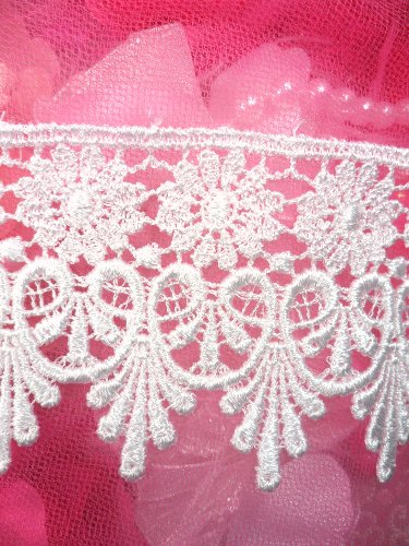 C137 Elegant White Victorian Venice Lace Trim  2.75\