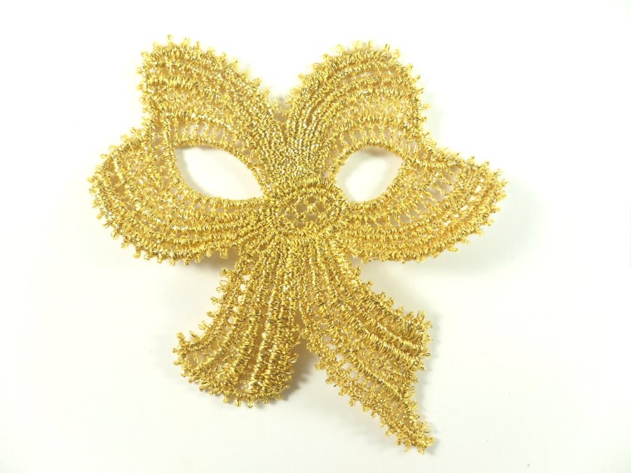 Gold Metallic Bow Victorian Venice Lace 3 C615896