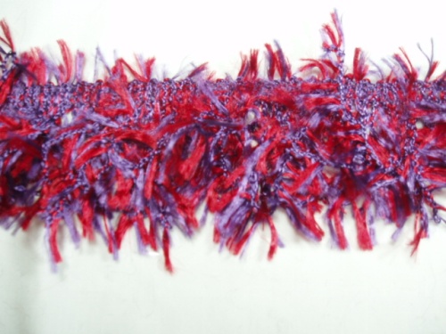 C79 Purple Red Hairy Gimp Fringe Sewing Trim 2.25