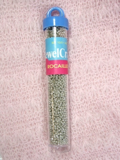 D9  Tube of Silver Seed Beads 40 Grams