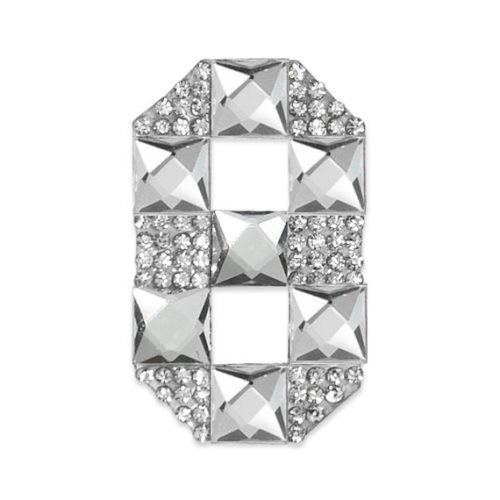 E1328/8 Crystal Rhinestone Applique Number Eight Iron On Patch 2.5\