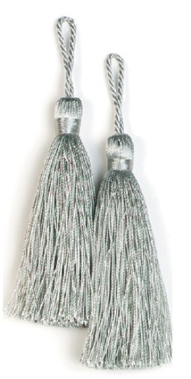 E5524  Set of Two Sea Foam Tassels 3.75