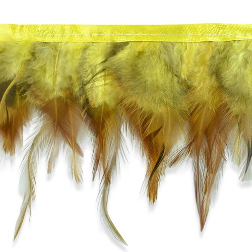 E6984 Yellow Jaylo Feather Fringe Trim 5.5\