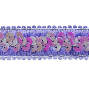 E7039  Lavender Trim Sequin Stretch  7/8\