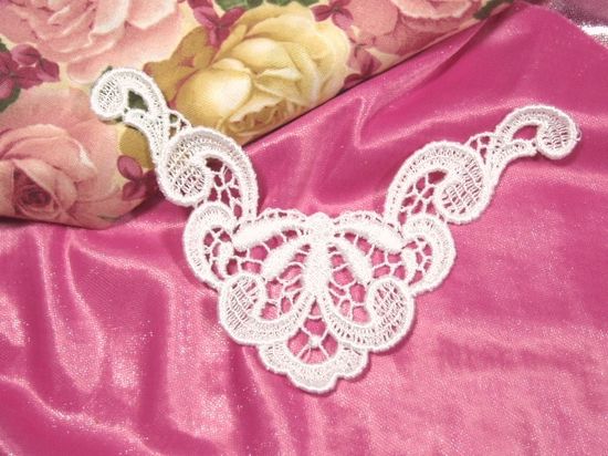 F21  White Corner Yoke Venise Lace Applique 5.5\