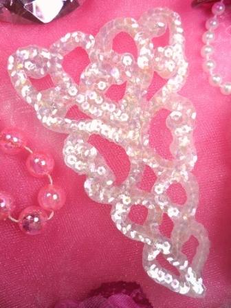 FS1863  Victorian Crystal AB Sequin Applique 5\
