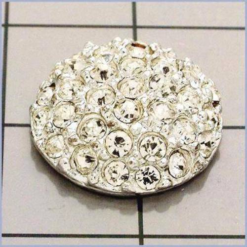FS3021 Silver Rhinestone Button .75\