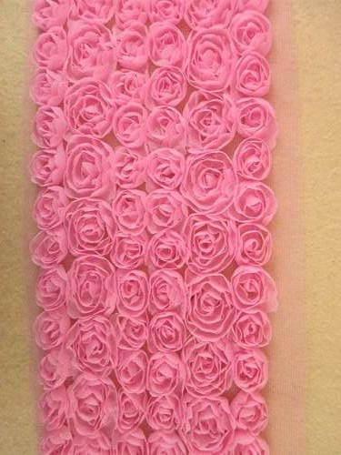 GB338 Dark Pink Lace Wedding Bridal Floral Sewing Trim 3.5\