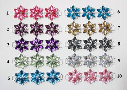 GB366 Headband Connector Champagne Crystal Rhinestone Applique Embellishment 4.25