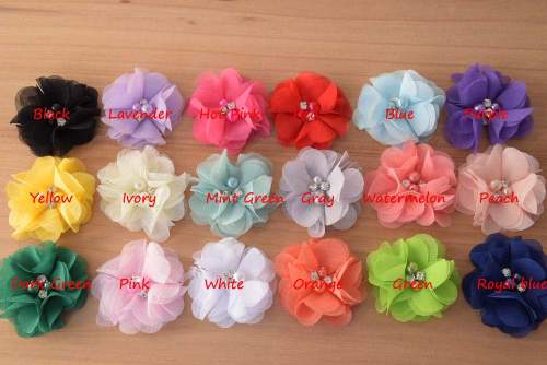 GB375 Peach Chiffon Crystal Rhinestone Pearl Floral Applique 2\