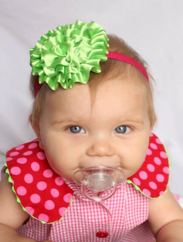 GB5 Fluffy Floral Bow Applique 3.5  8 Colors Available