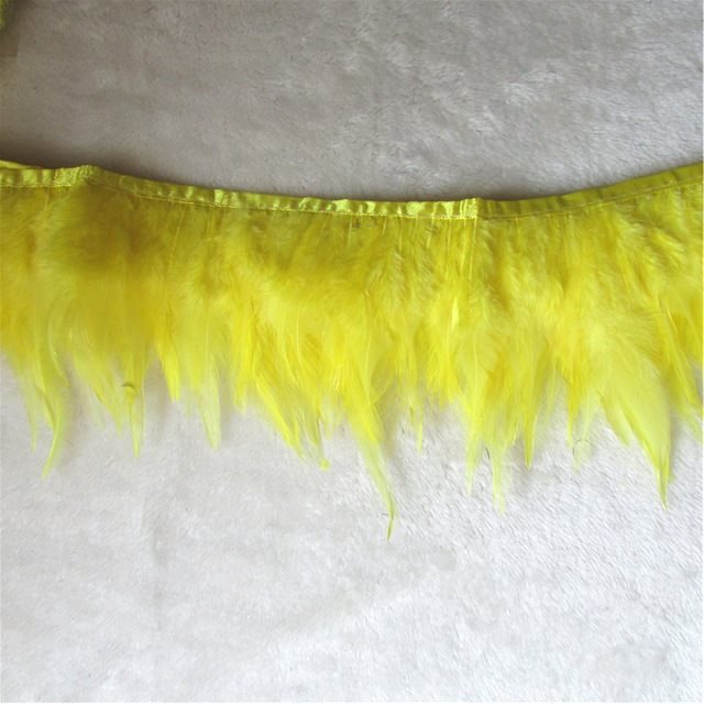 Yellow Feather Fringe Trim 4.5 (GB537)